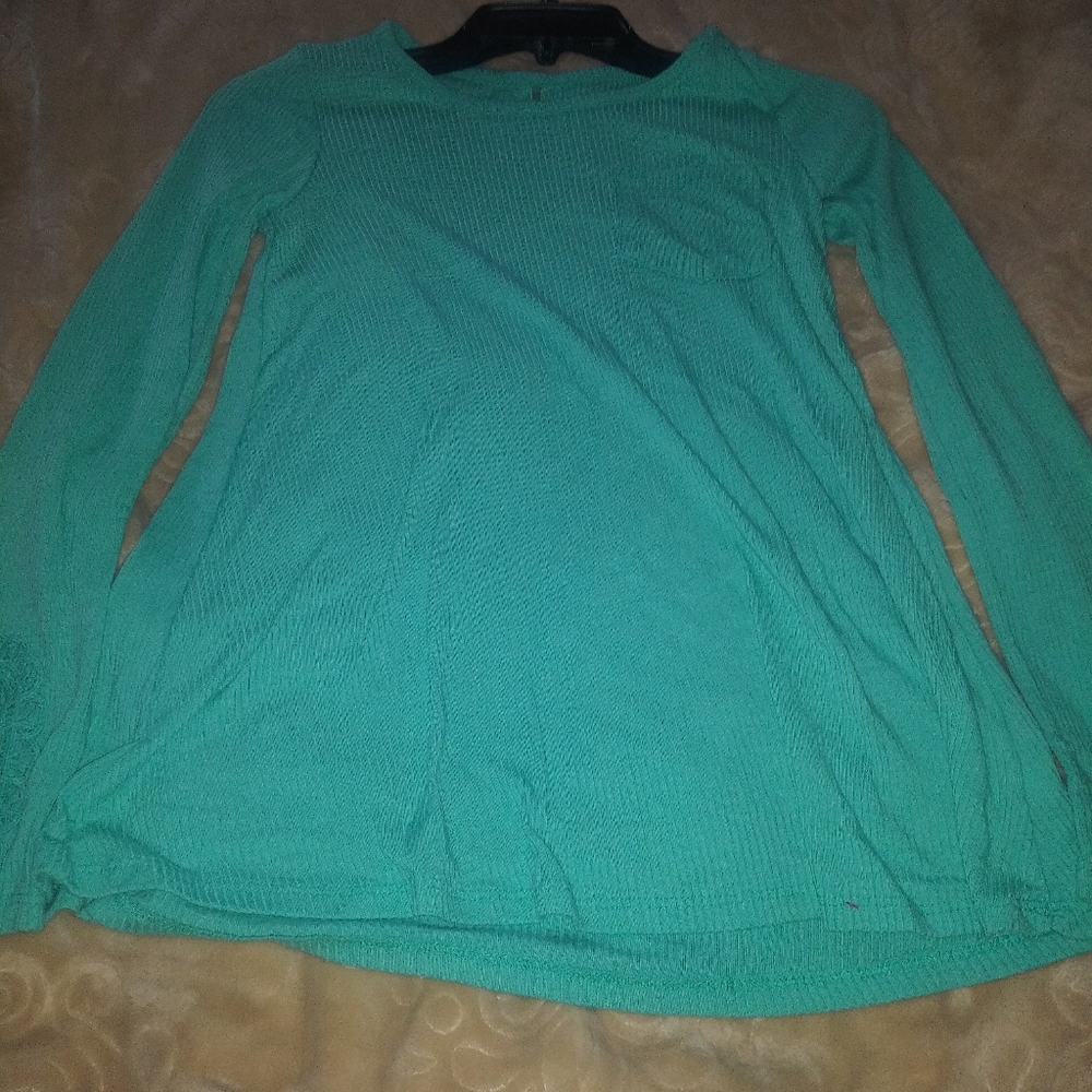 turquoise long shirt